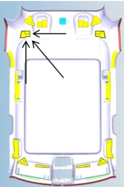 Figure 15: Cross section of a full vehicle model for HIC analysis 