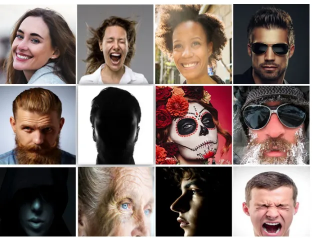 Figure 1.1: Sample human emotional faces