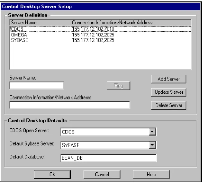 Figure 4-3. Control Desktop Server Setup Dialog Window