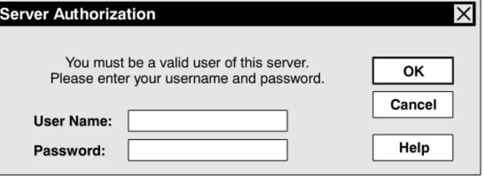 Figure 5-2 illustrates the Server Authorization dialog window in which you enter your user identification and password.