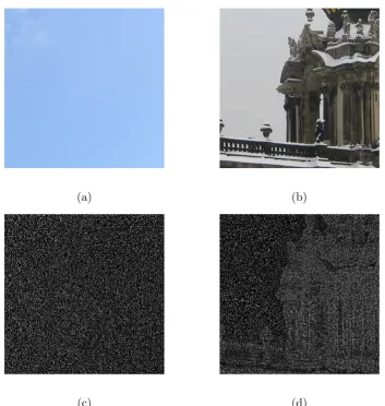 Figure 1.2: (a) A blue sky image. (b) An image with strong scene details. (c) TheSPN extracted from the image (a)