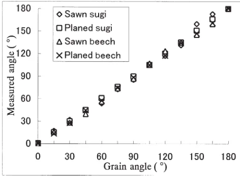 Fig. 7. The grain angle measured automatically
