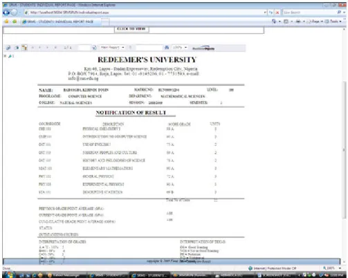 Figure 3.14 Notification of results 