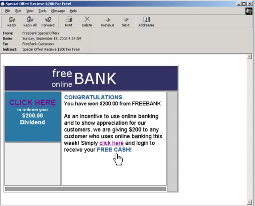 Figure 6: The attacker's email containing the malicious link. 