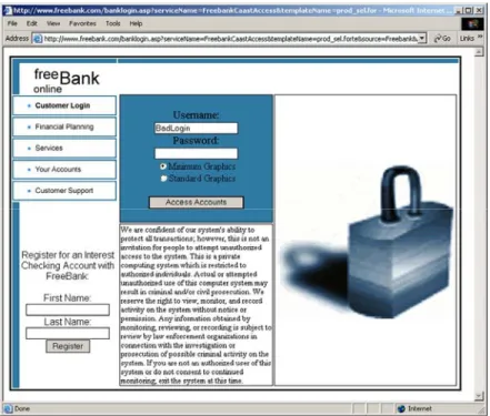 Figure 1: Submitting an incorrect username. 