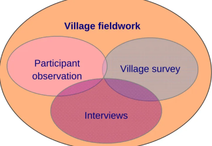 Figure 1: Methods used in the village fieldwork  Copyright: author, 2008 