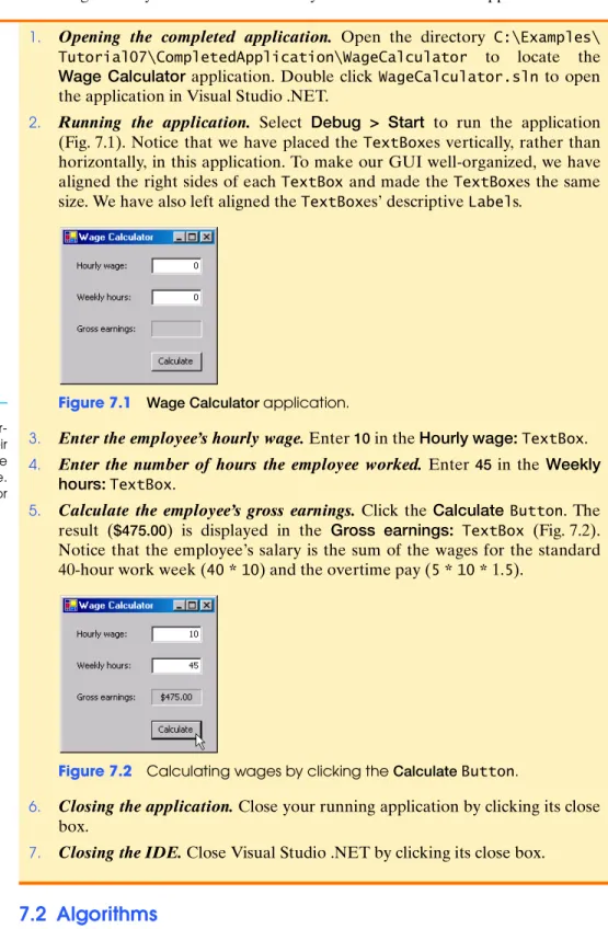 Figure 7.1 Wage Calculator application.