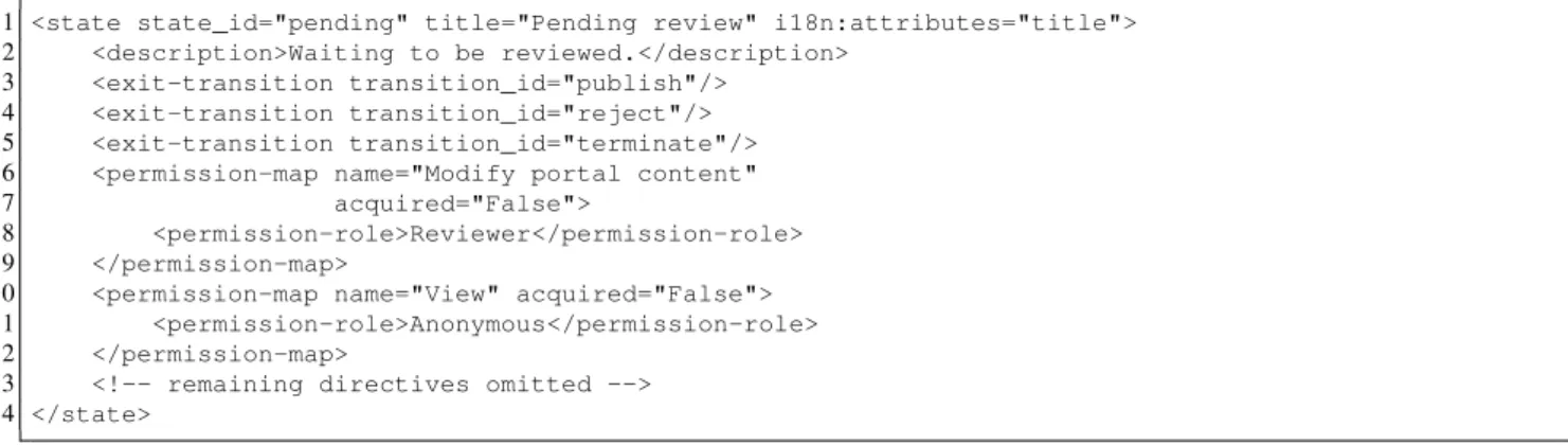 Fig. 6. ResearchProject Configuration Fragment