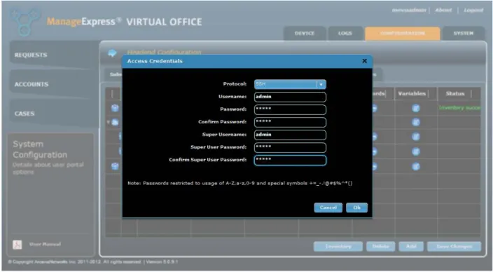 Figure 16.    Enter access credentials for the PKI-AAA server. 