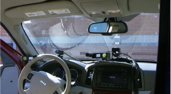 Figure 1 Dash mounted infrared cameras 