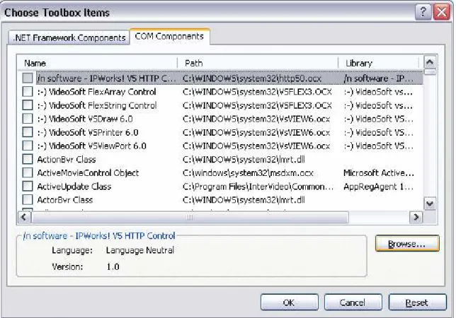 Figure 1: Adding the Map Control to the toolbox. 