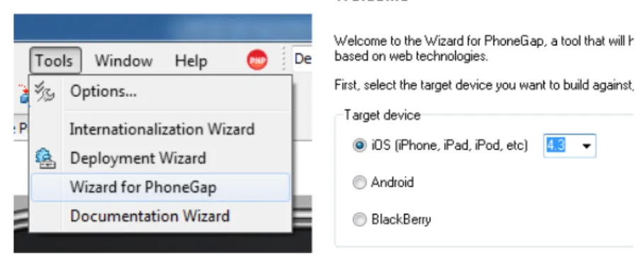 Figure 38  For this example, I'll select iOS version 4.3. 