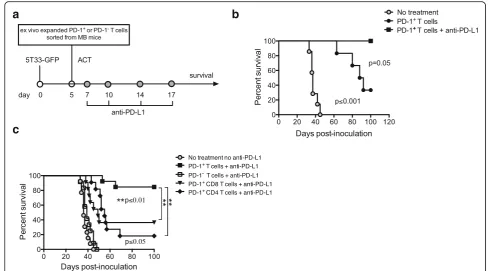 Fig. 4 PD-1received 125treated with ACT consisting of 3-4 × 10+ T cells expand ex vivo and provide anti-myeloma immunity when given as ACT