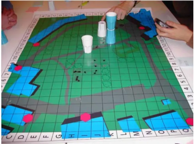 Figure 2. Game board used for the paper-based game. 
