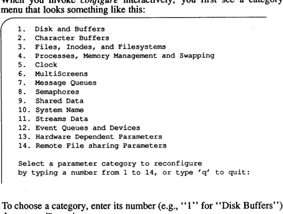 figure updates the required system configuration files. configure has completed, the kernel is ready for linking