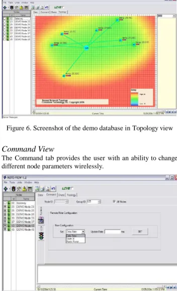 Figure 7. Screenshot of the System Config in Command Tab Figure 4. Screenshot of a database displayed in the Data view 
