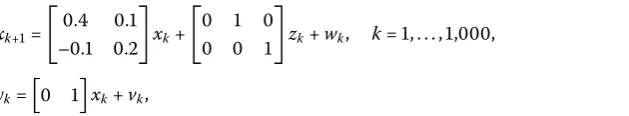 Figure  shows a sample of realizations of the input noise woutput noisek, and Figure  shows the vk, respectively