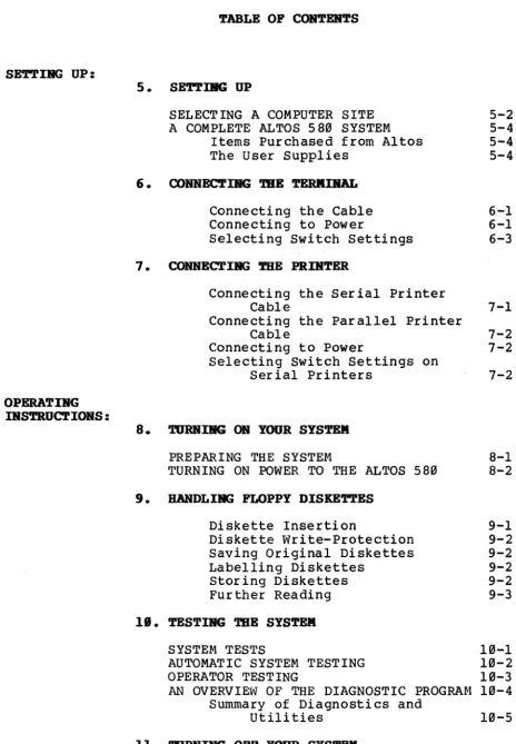 TABLE OF CORTElftS 