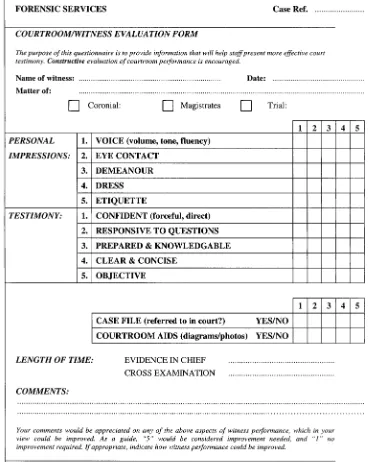 Table 4.1Example of a court testimony monitoring form