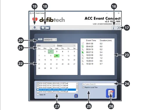 Figure 2:  The ACC Event Connect Report Generation Screen