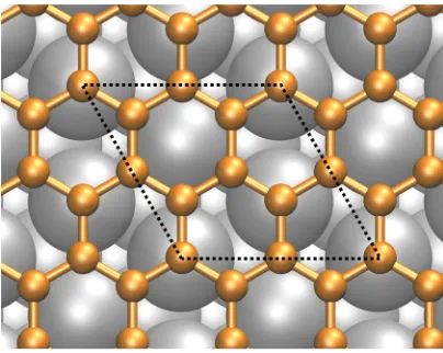 FIG. 5. Graphene sheet adsorbed to Ag(111) in a