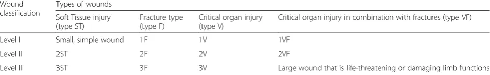 Table 3 Red Cross classification of war wounds [38, 39]