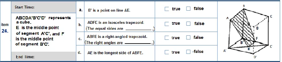 Fig. 6. The corresponding un-normative CRVDT item for the item in Figure 5 