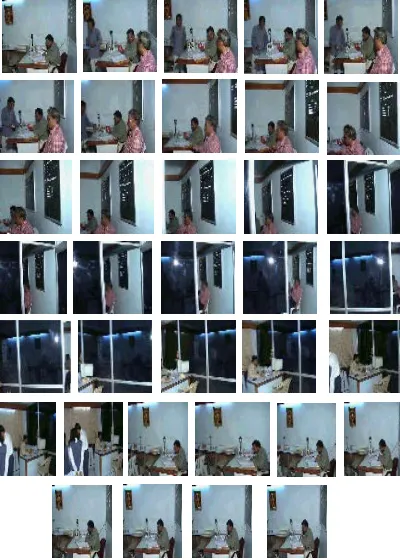 Fig. 1a: MCA Office Tour I-Frames obtained using shot detection