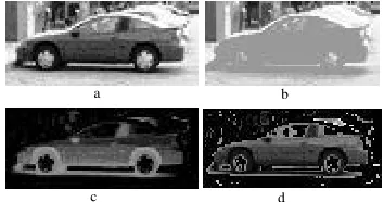 Fig. 1: a) A sample occluded image with naturalbackground denoted as I (x, y). b) The smallregions are removed by filling the holes
