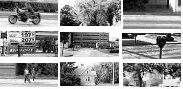 Fig. 8: Sample results of the neural classifier of thecategory non-car images containing trees, roadview, bike, wall, buildings and persons