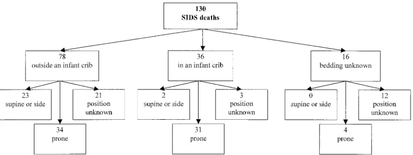 TABLE 2.Bed Type at the Time of Death and Sleeping Partners for 130 Infants Who Died of SIDS,Alaska, 1992–1997