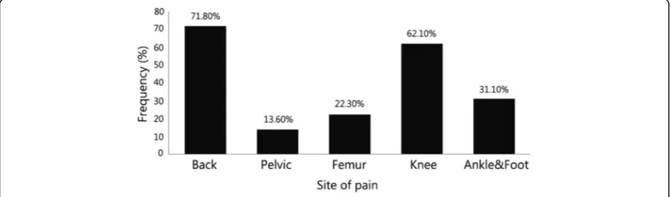 Fig. 1 Distribution of pain in bilateral upper limb amputees