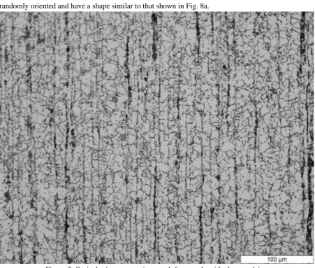 Figure 3: Optical microscope micrograph for sample with electropulsing  