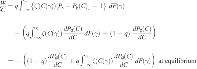 Figure 1  . widen the gap between    on P γλ  and   P∅γ[γ|] a scaling factor: increases in ) enters widen the gap between   