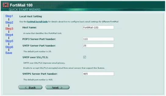 Figure 12: Quick Start Wizard: Step 3 (server mode)