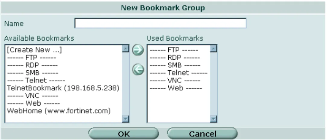 Figure 8: Create New Bookmark Group