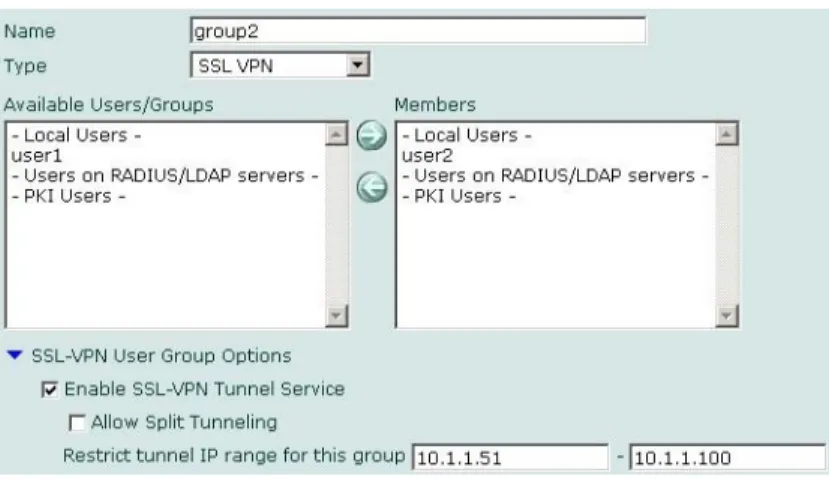 Figure 13: group2 user group attributes