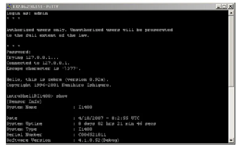 Figure 6-2  CLI window