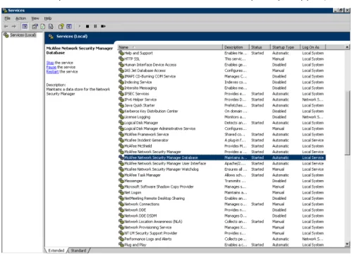 Figure 4-3  Stop Service option