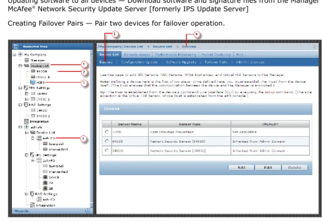 Figure 6-3  Devices tab See also 