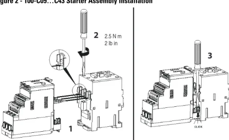 Figure 2 - 100-C09…C43 Starter Assembly Installation