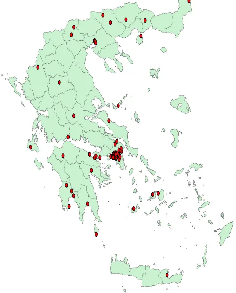 Figure 1: Map of schools in the sample