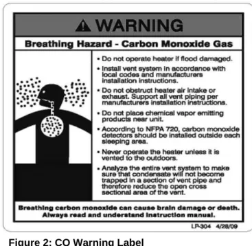 Figure 2: CO Warning Label 