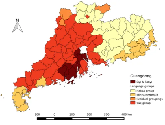 Figure 3.3: Distribution of Languages in Guangdong