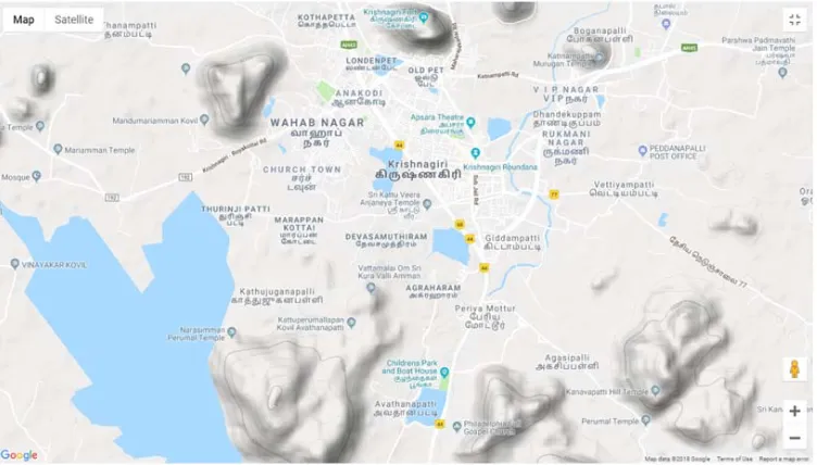 Fig. 2: Revenue map of Dharmapuri and Krishnagri districts