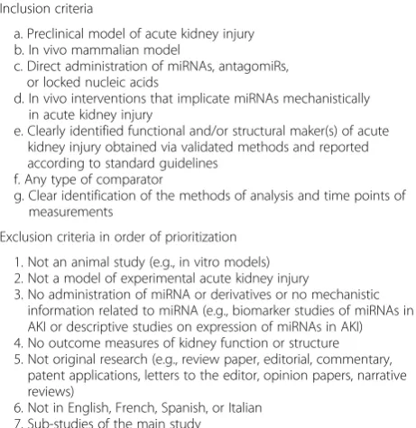 Table 1 Inclusion and exclusion criteria for full-text analysis