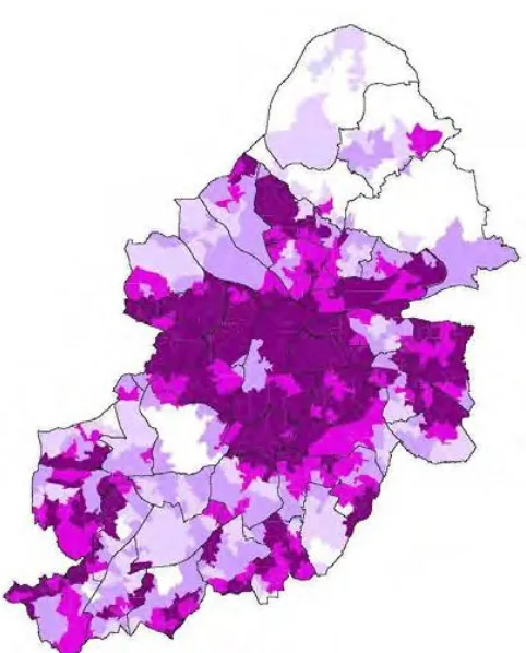 Figure 17: Geographical Representations of Birmingham and Individual Ward Names    