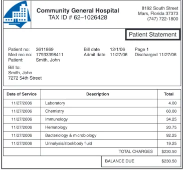 Figure 6-8 Sample patient statement.