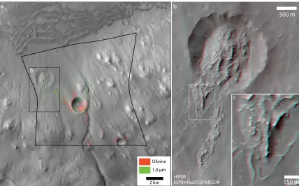 Figure 6: THEMIS DCS mosaics over the study area. A) Mosaic of DCS 6/4/2 (R/G/B) which highlights the sand dunes at the base of Mt