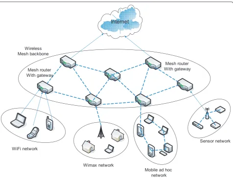 Figure 1 A wireless mesh network.
